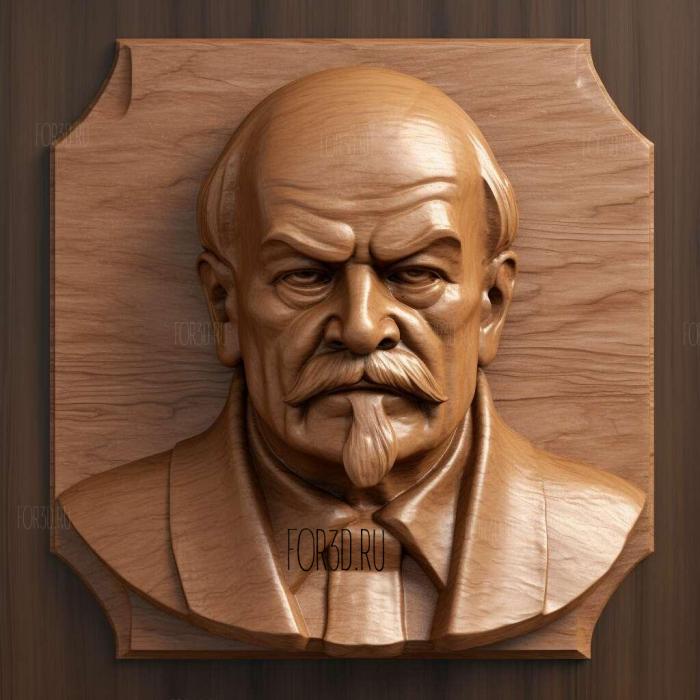 Vladimir Ilyich Lenin founder of the Soviet Union 2 stl model for CNC