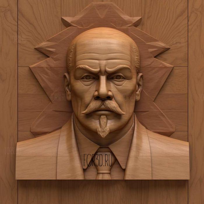 Vladimir Ilyich Lenin founder of the Soviet Union 4 stl model for CNC