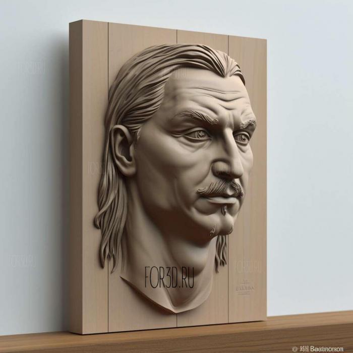 Zlatan Ibrahimovic 2 stl model for CNC