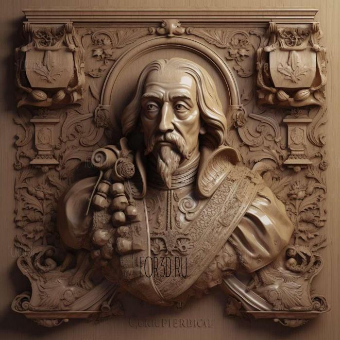 Cardinal de Richelieu 1 stl model for CNC