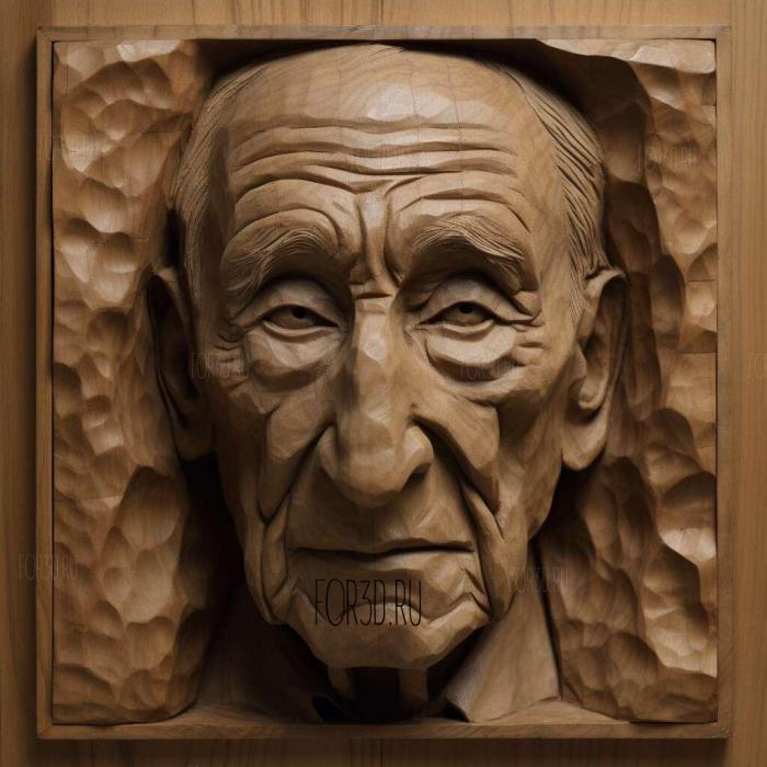 William S Burroughs 1 stl model for CNC