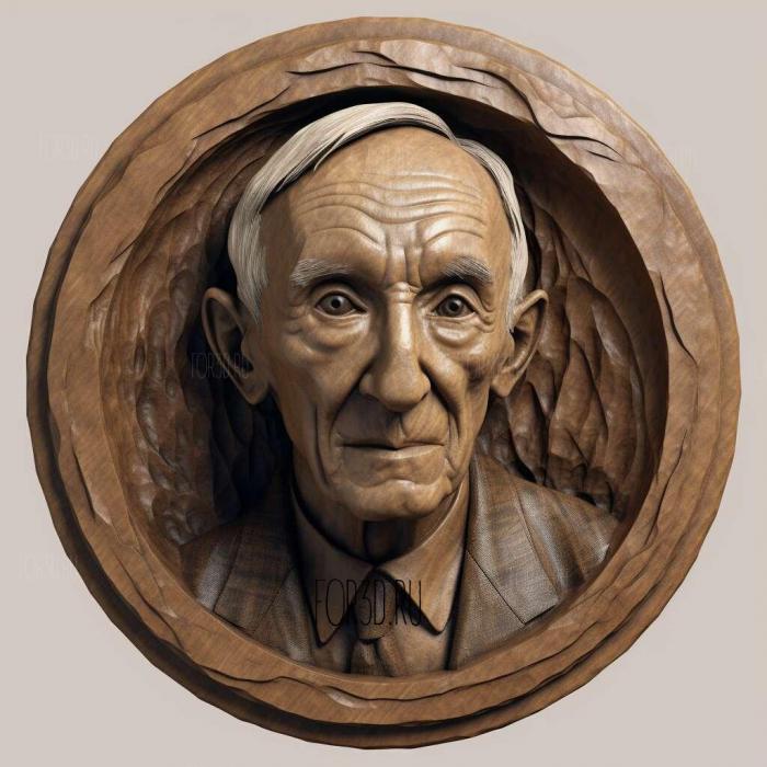 William S Burroughs 2 stl model for CNC