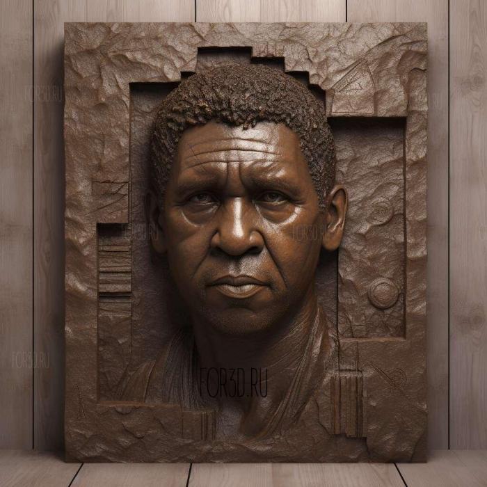 Denzel Washington 2 stl model for CNC