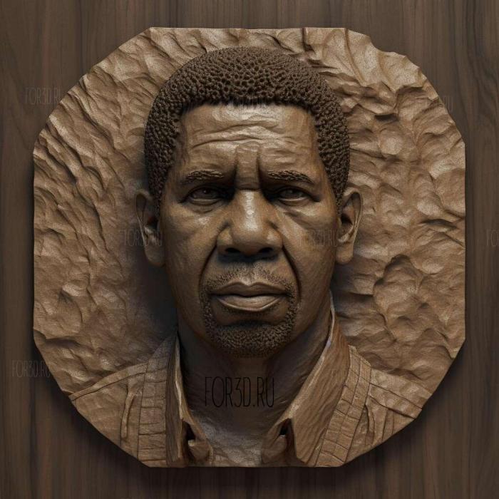 Denzel Washington 3 stl model for CNC