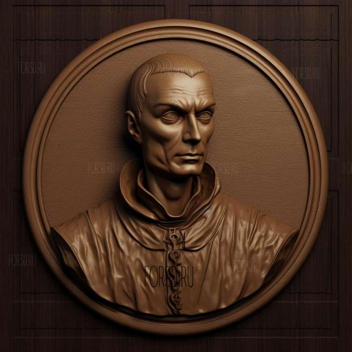 Niccolo Machiavelli 1 stl model for CNC