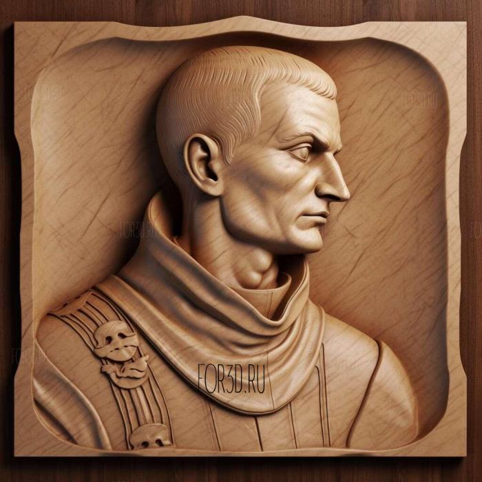 Niccolo Machiavelli 3 stl model for CNC