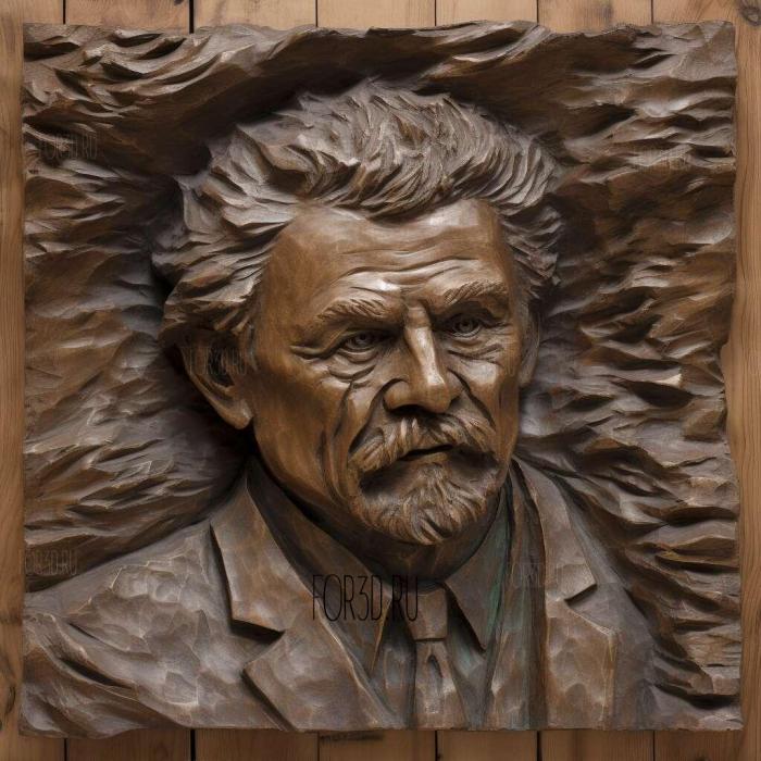 August Strindberg 1 3d stl модель для ЧПУ