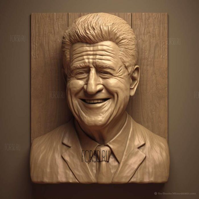 Bill Clinton caricature Animated 1 stl model for CNC