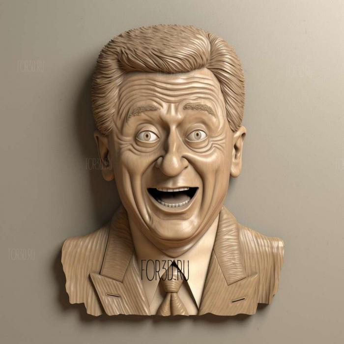 Bill Clinton caricature Animated 3 stl model for CNC