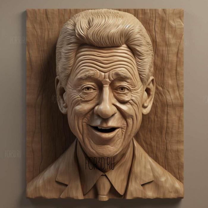 Bill Clinton caricature Animated 4 stl model for CNC