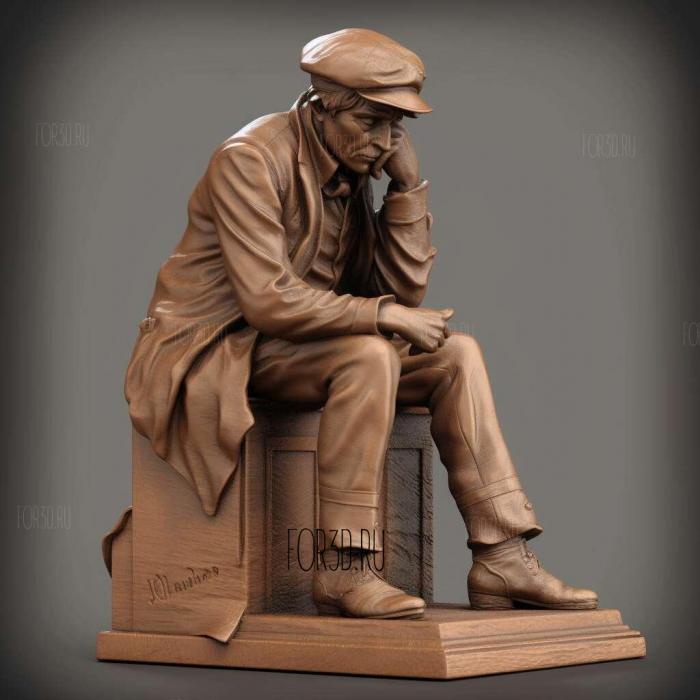 HC Andersen figurine 4 stl model for CNC