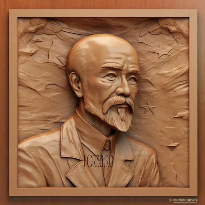 Vietnam Ho Chi Minh 3 stl model for CNC