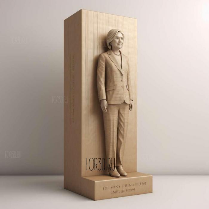 Hillary Clinton long plinth 3 3d stl модель для ЧПУ