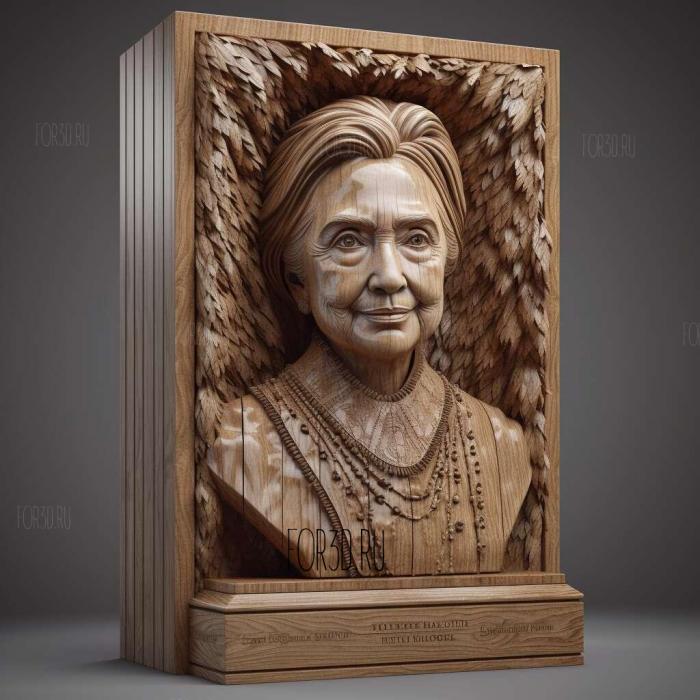 Hillary Clinton long plinth 4 3d stl модель для ЧПУ