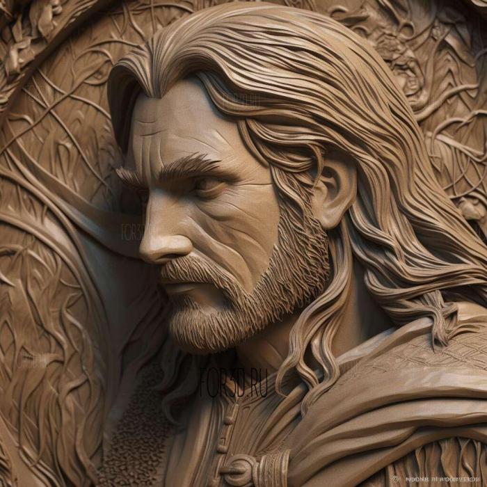 Aragorn Lord of the Rings 2 stl model for CNC