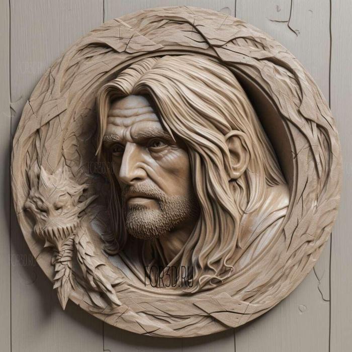 Aragorn Lord of the Rings 3 stl model for CNC