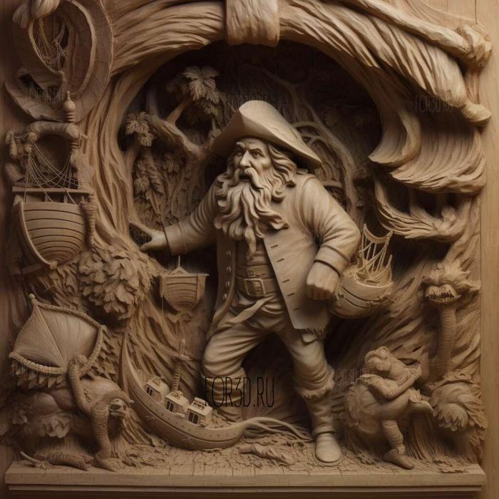 Captain Hook Storybook Play Den at Cliveden 2 4 stl model for CNC