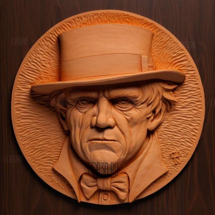 Alex De arge Clockwork Orange Malcolm Mc Dowell 3 stl model for CNC