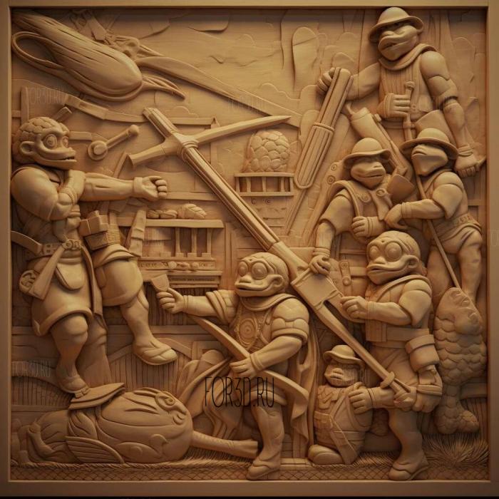 Teenage Mutant Ninja Turtles II The Arcade 1 stl model for CNC