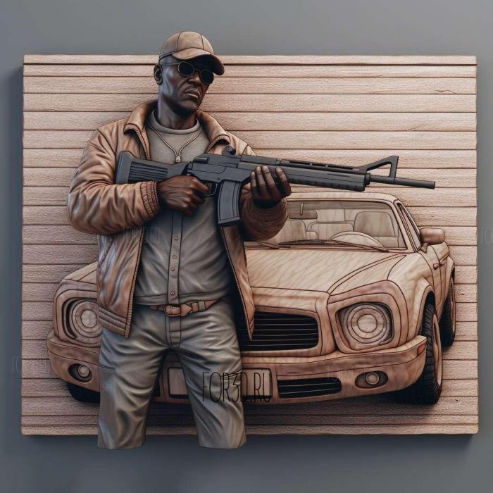 Grand Theft Auto 3 4 stl model for CNC