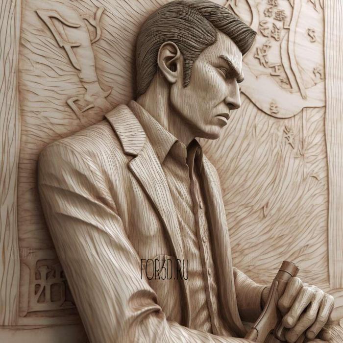 Kazuma Kiryu Yakuza Series 3 stl model for CNC