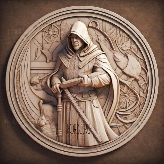 Эцио Аудиторе да Флоренце Assassins Creed серия 1 3d stl модель для ЧПУ