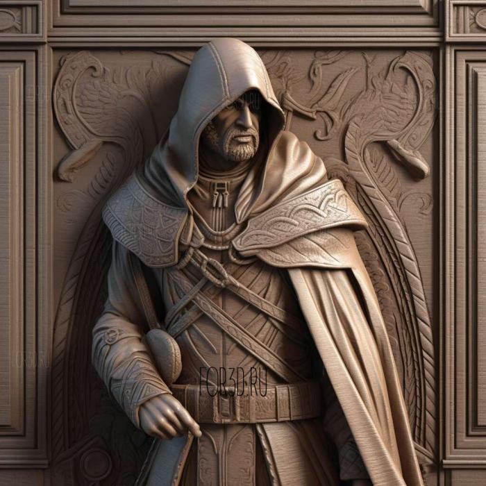 Ezio Auditore da Firenze Assassins Creed series 2 stl model for CNC