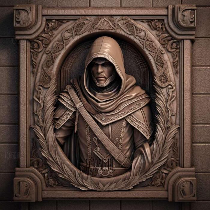 Ezio Auditore da Firenze Assassins Creed series 3 stl model for CNC
