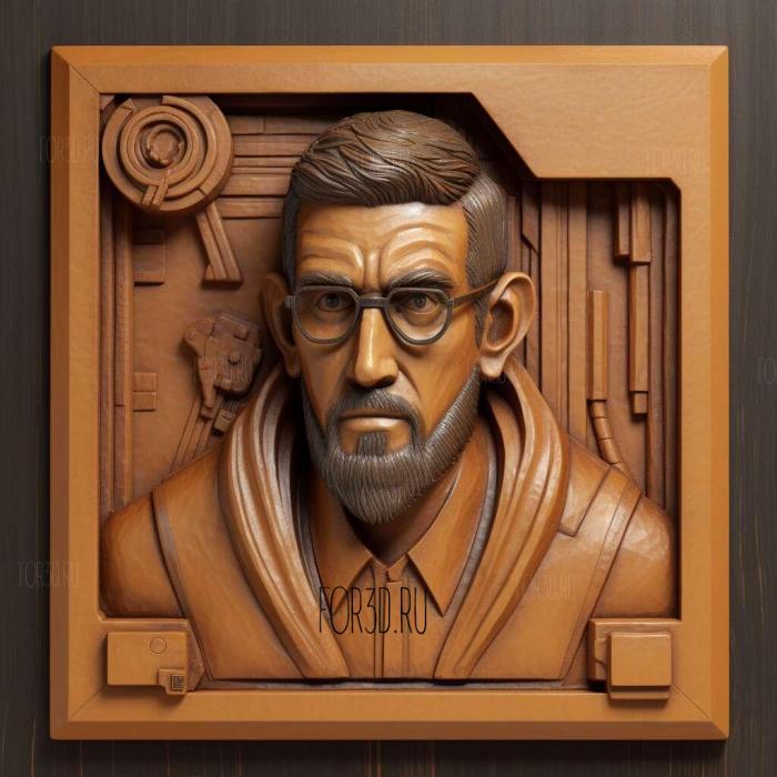 Gordon Freeman from Half Life 2 stl model for CNC