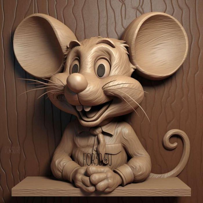 st Jerry Mouse from Tom and Jerry 3 stl model for CNC