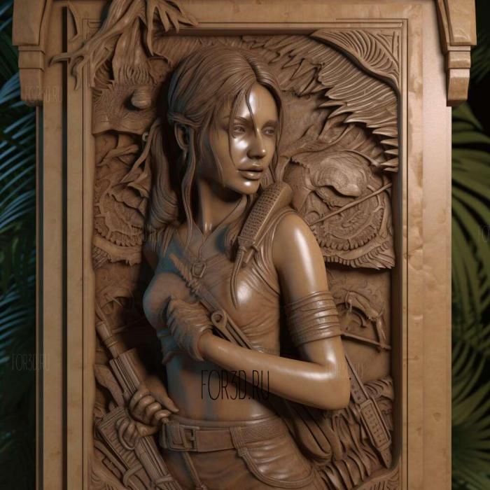 Lara Croft Reflections 1 stl model for CNC