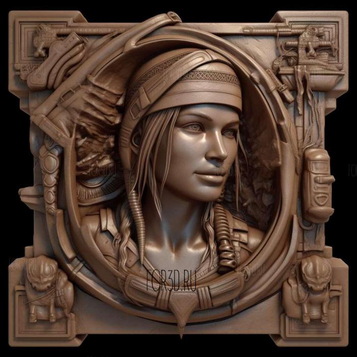 Lara Croft Reflections 2 stl model for CNC