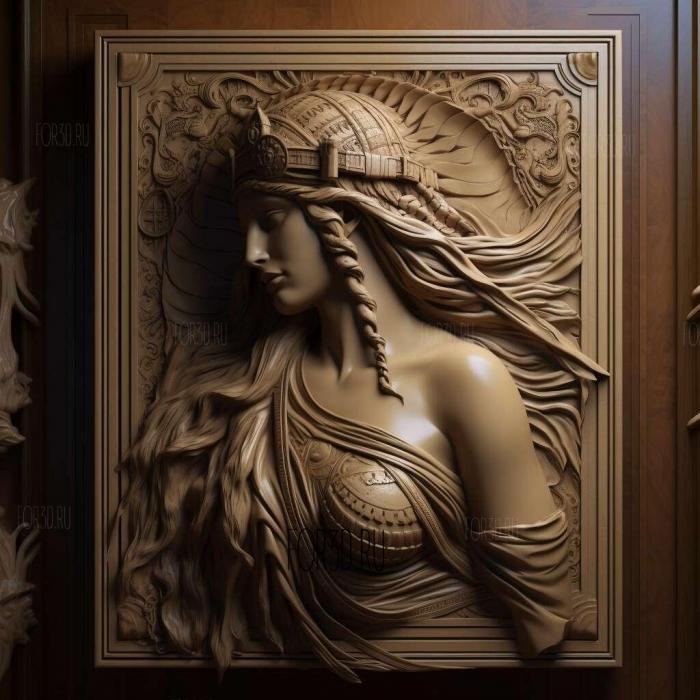 Елена Троянская серия 1 3d stl модель для ЧПУ