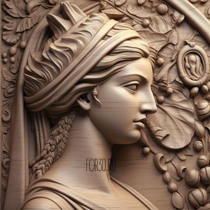 Елена Троянская серия 3 3d stl модель для ЧПУ