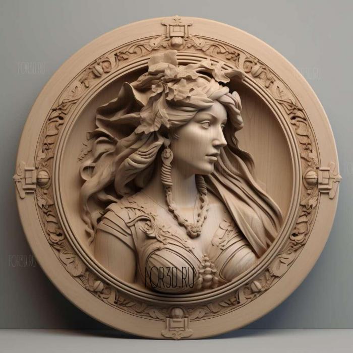 Елена Троянская серия 4 3d stl модель для ЧПУ