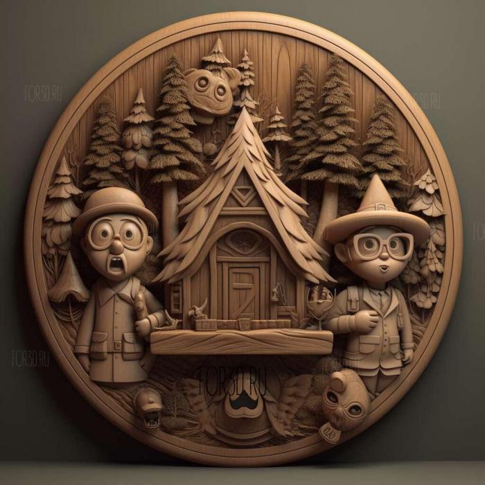 Gravity Falls series 3 stl model for CNC