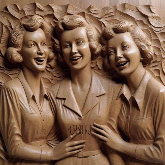 stl The Andrews Sisters 1 stl model for CNC