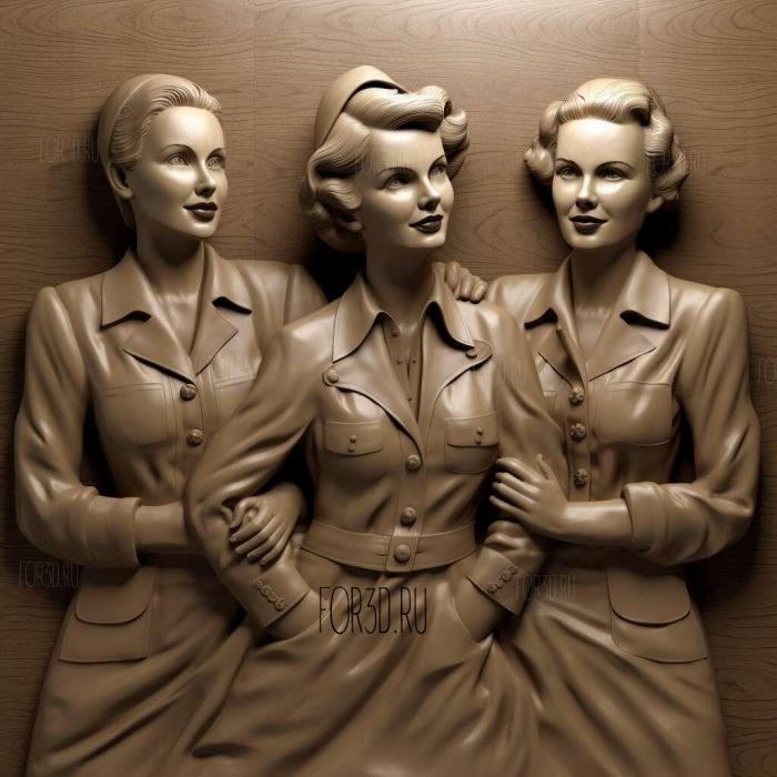 stl The Andrews Sisters 3 stl model for CNC