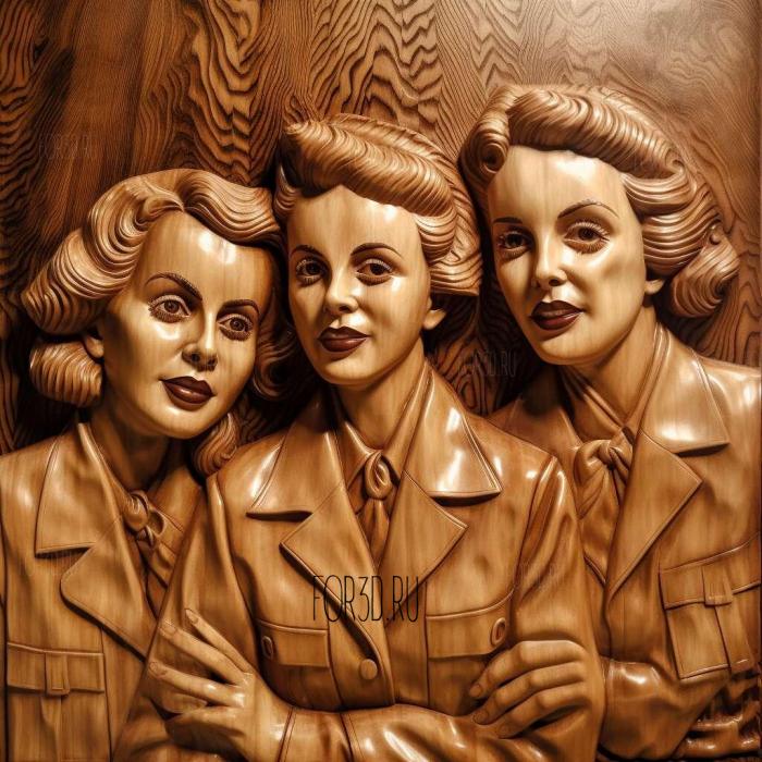 stl The Andrews Sisters 4 stl model for CNC