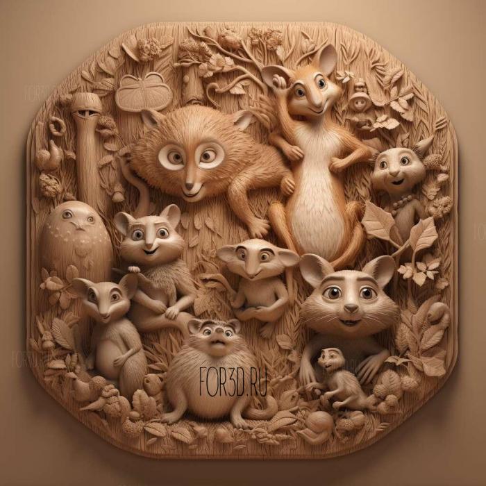 Over the Hedge movie 1 3d stl модель для ЧПУ