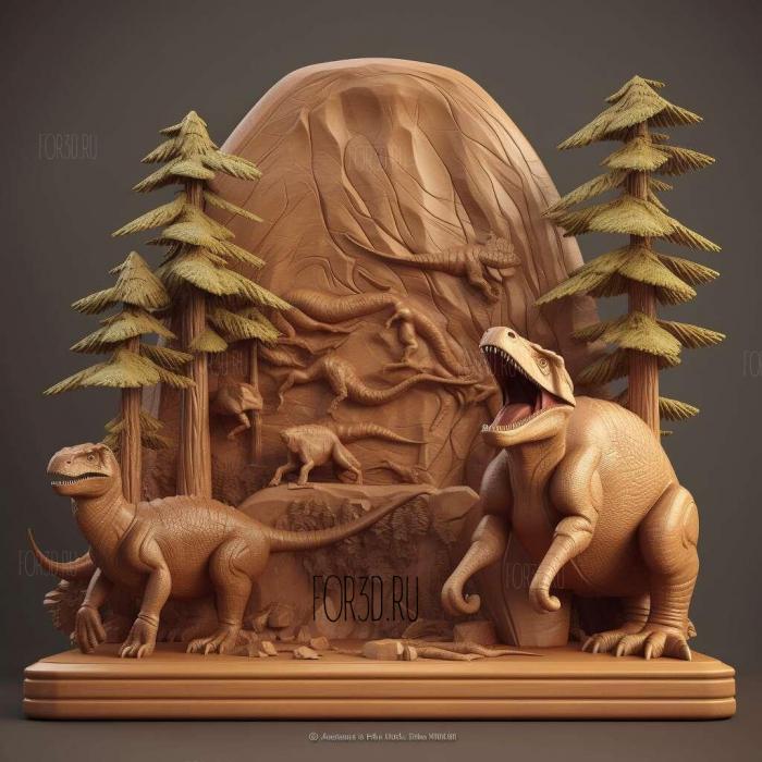 Jurassic World Camp Cretaceous series 3 stl model for CNC