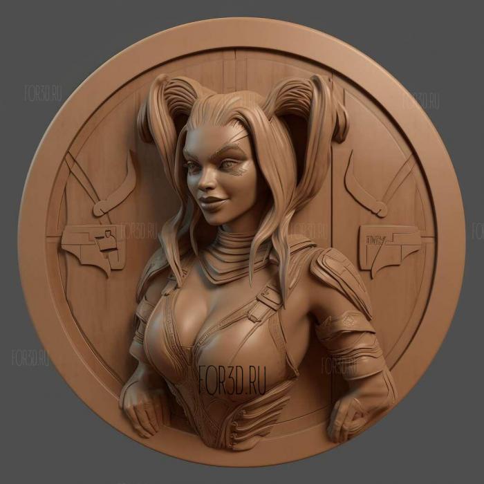 harley quinn 3d model 1 stl model for CNC