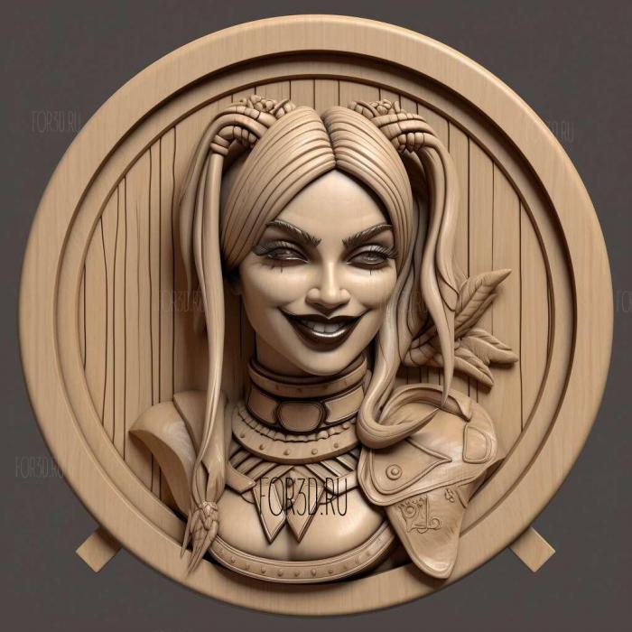 harley quinn 3d model 2 stl model for CNC