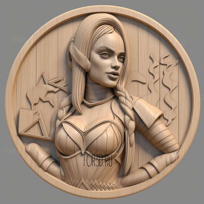 harley quinn 3d model 3 stl model for CNC