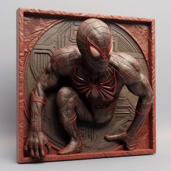 Marvels Spider Man Miles Morales 1 stl model for CNC