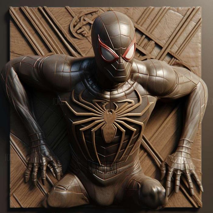 Marvels Spider Man Miles Morales 4 stl model for CNC