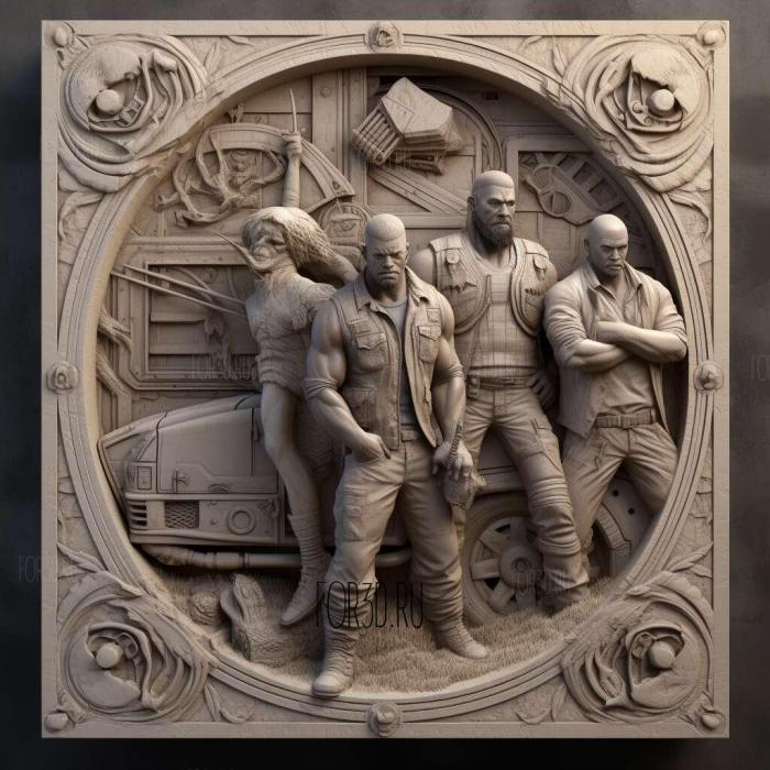 Hobbs Shaw movie 3 stl model for CNC
