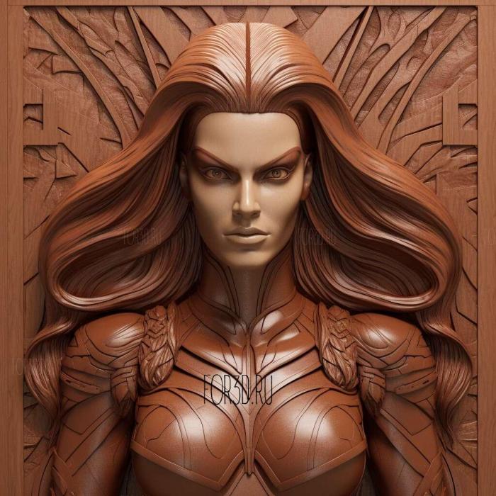 Jean Grey Marvel Universe 2 stl model for CNC