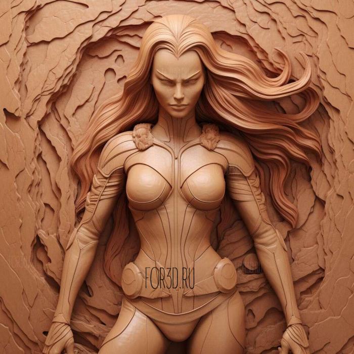 Jean Grey Marvel Universe 4 stl model for CNC