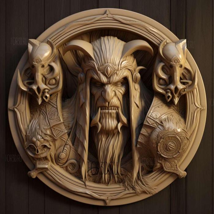 Arthas Warcraft III 1 stl model for CNC